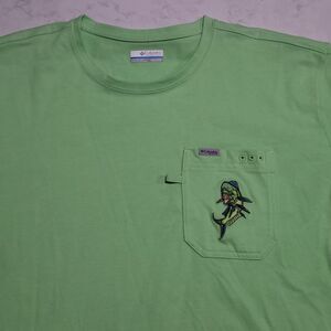 Columbia PFG Shirt Mens 2XL Light Green Fish Embroidery on Pocket Fishing Gear